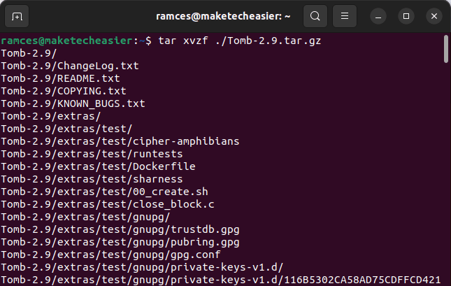 Tomb Encrypt Files 06 Extract Tomb Files