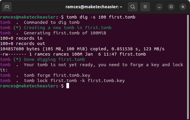 Tomb Encrypt Files 09 Create Tomb Files