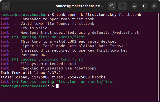Tomb Encrypt Files 12 Open New Tomb Key