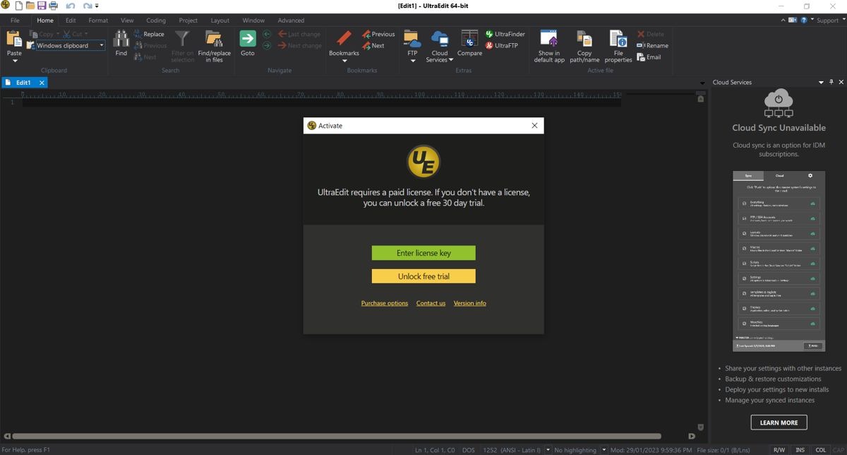 ultraedit-editor Ultraedit in-editor view.