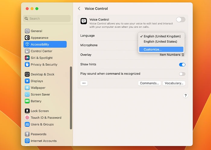 Using Voice Control On Mac Language Drop Down