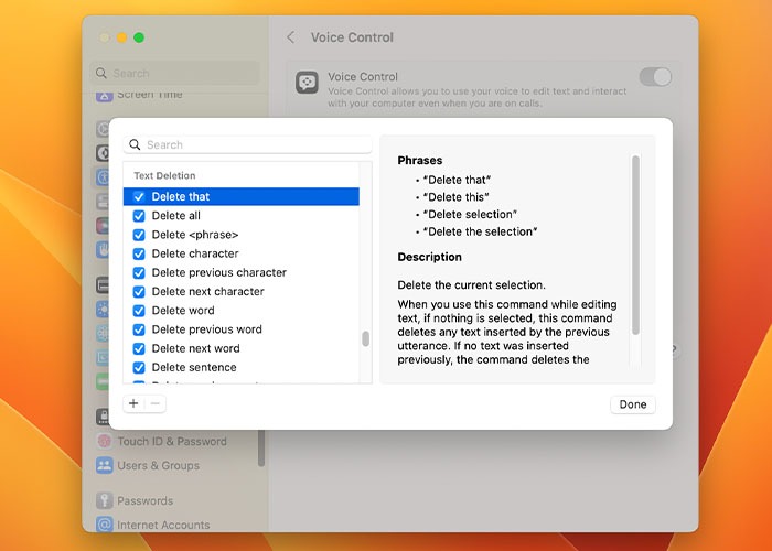 Using Voice Control On Mac Text Deletion