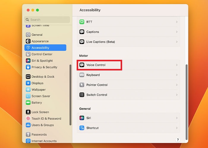Using Voice Control On Mac Voice Control From Accessibility Settings