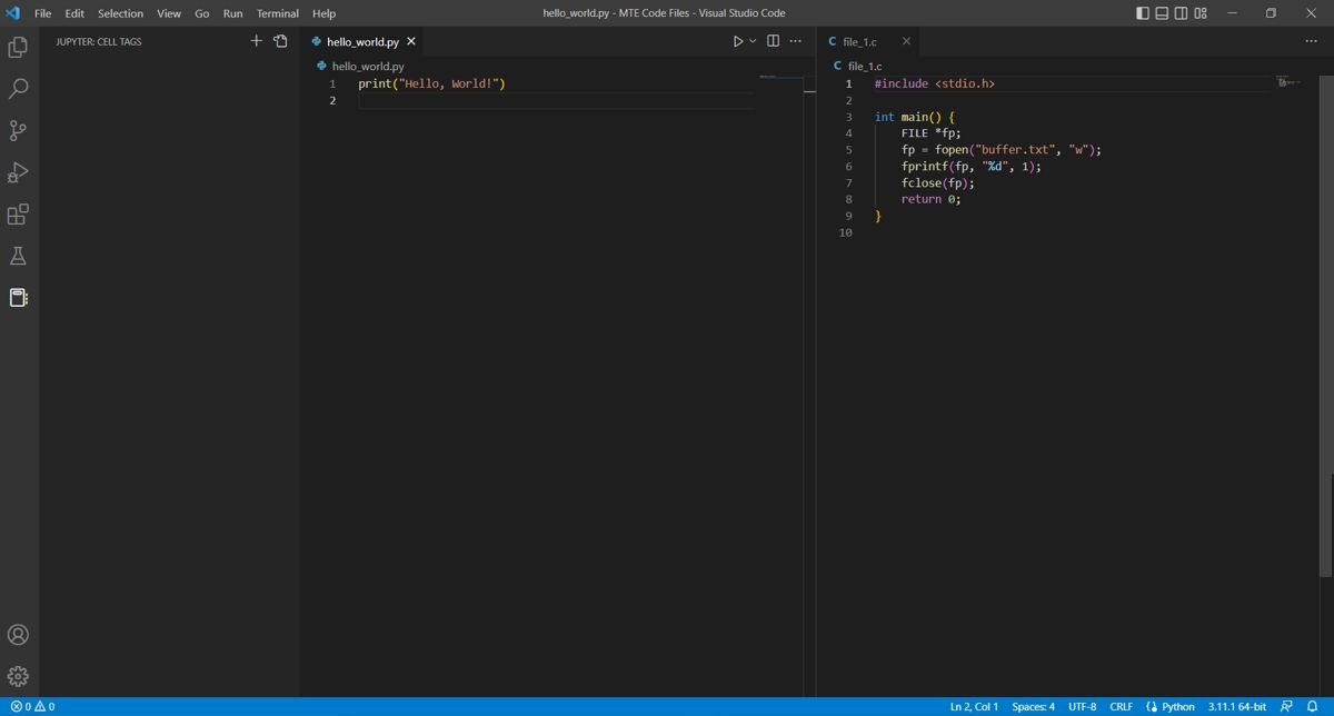 Visual Studio Code Start Screen Screenshot Visual Studio in-editor view.