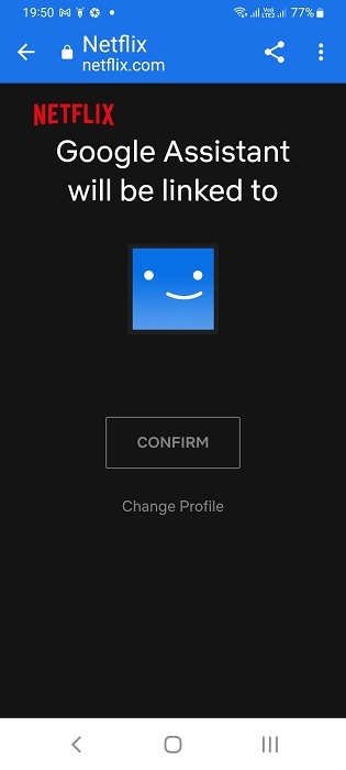 Google Assistant linked to Netflix account to be later casted on Android TV.