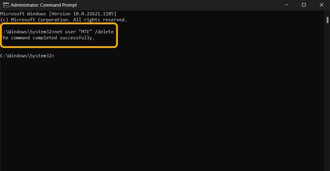 Delete Local Account