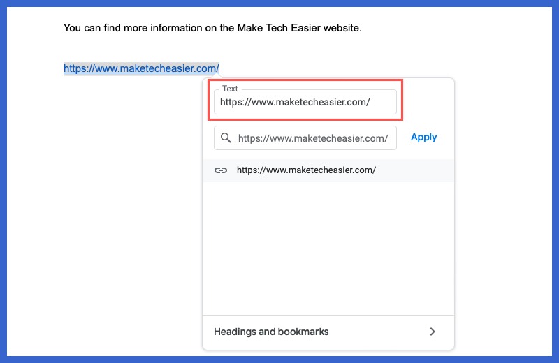 Edit text box Google Docs