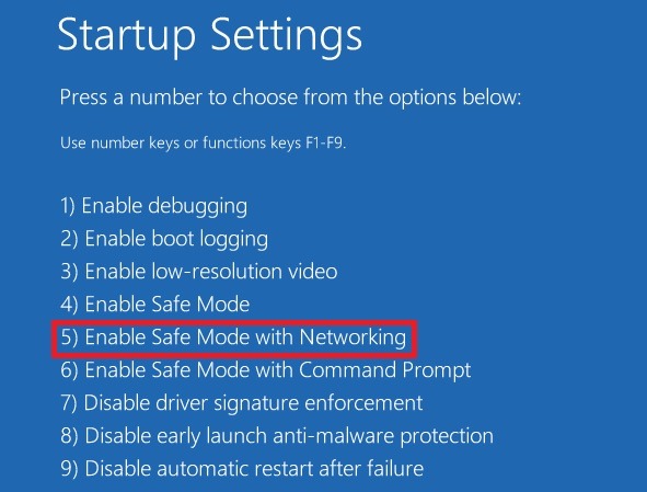 Enabling "Safe Mode with Networking" option. 