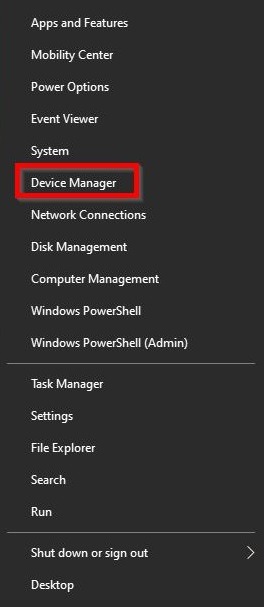 Opening up Device Manager from Start.