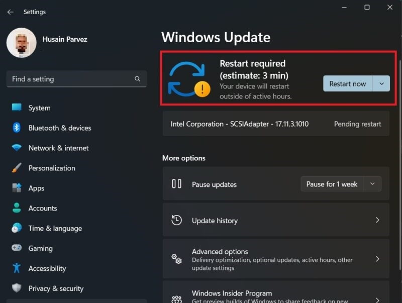 Checking for new Windows updates.