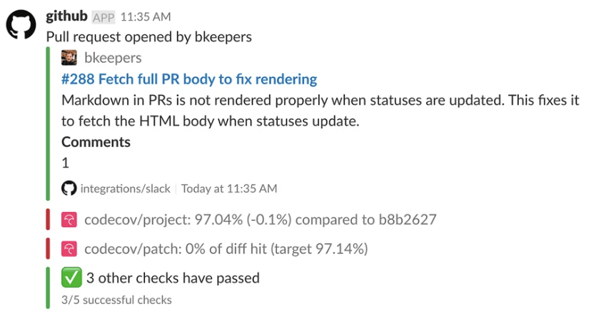 Github Apps 3 Slack Example Message