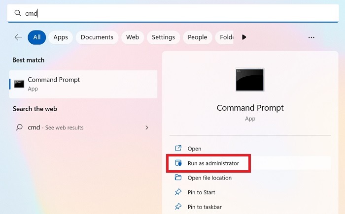 Run the Command Prompt as administrator. 