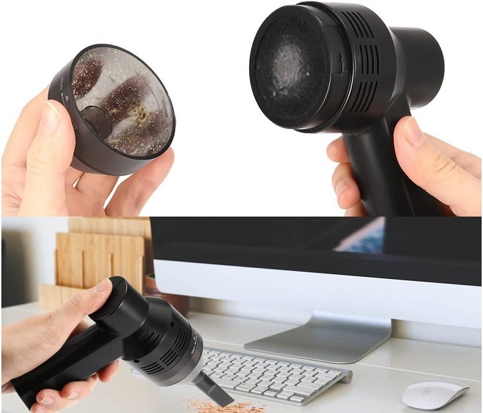 Vacuum cleaner to clean a laptop's keyboard. 