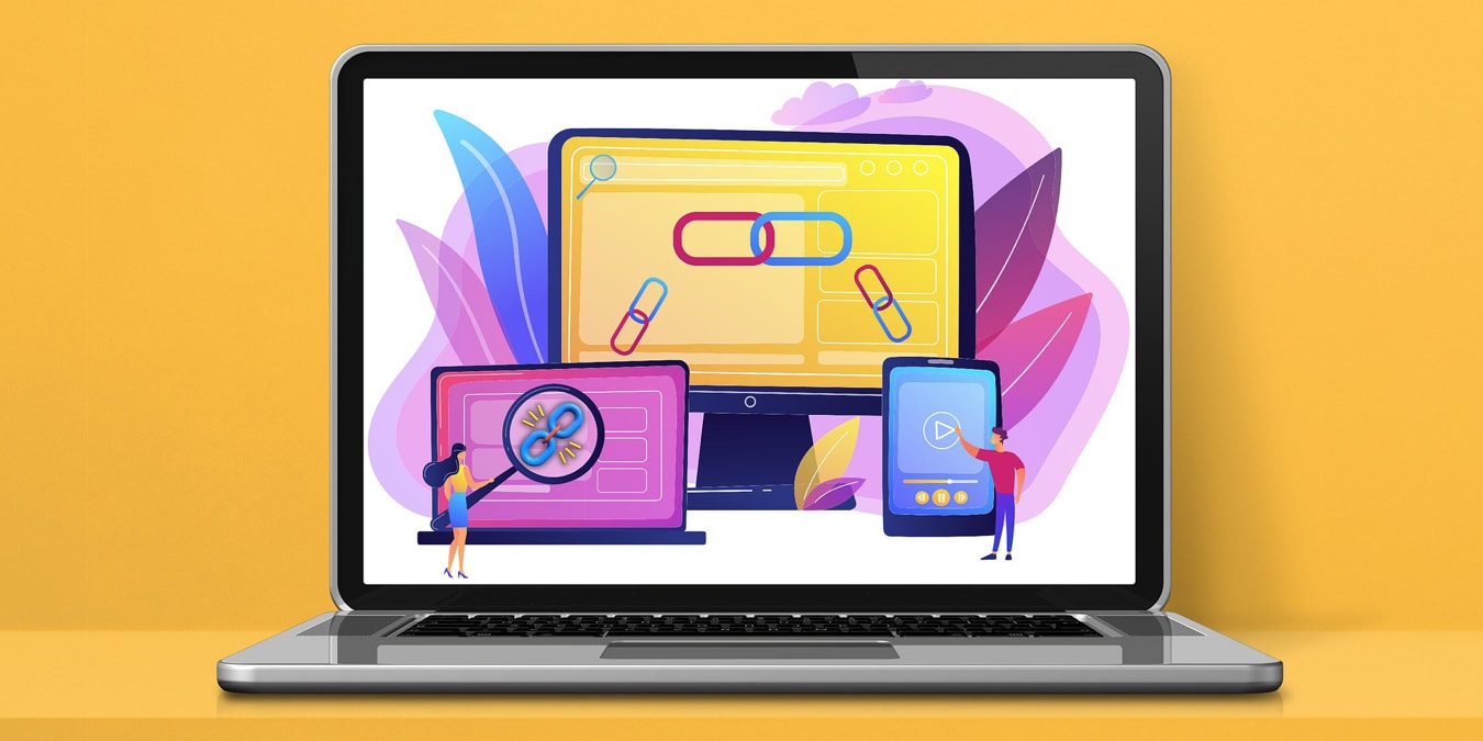 Links on devices on a laptop