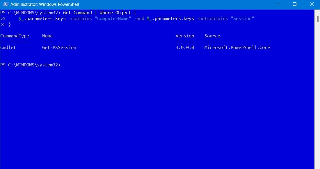 Powershell Vs Command Prompt Pssession Visible In Powershell