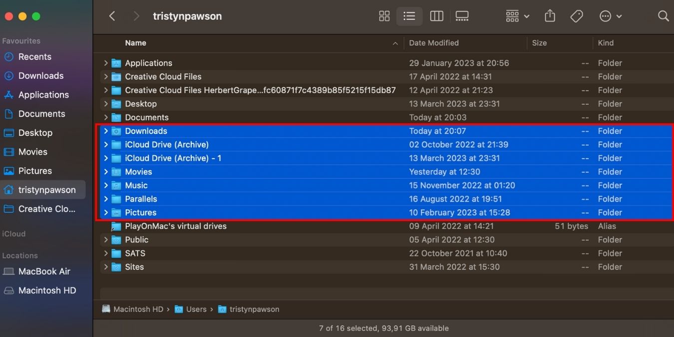 Selecting Consecutive Files