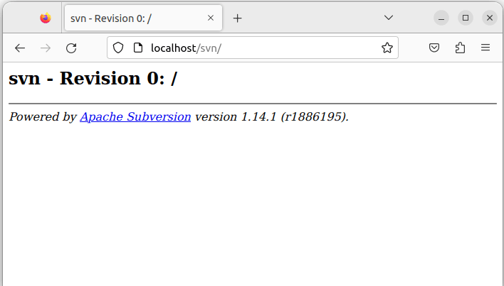 Ubuntu Set Up Subversion Localhost Svn Revision 0