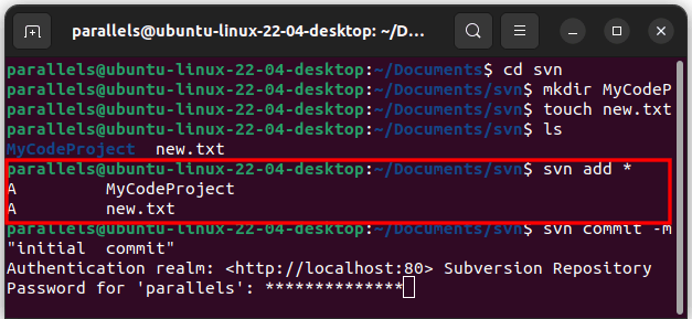 Ubuntu Set Up Subversion Svn Add Asterisk 1