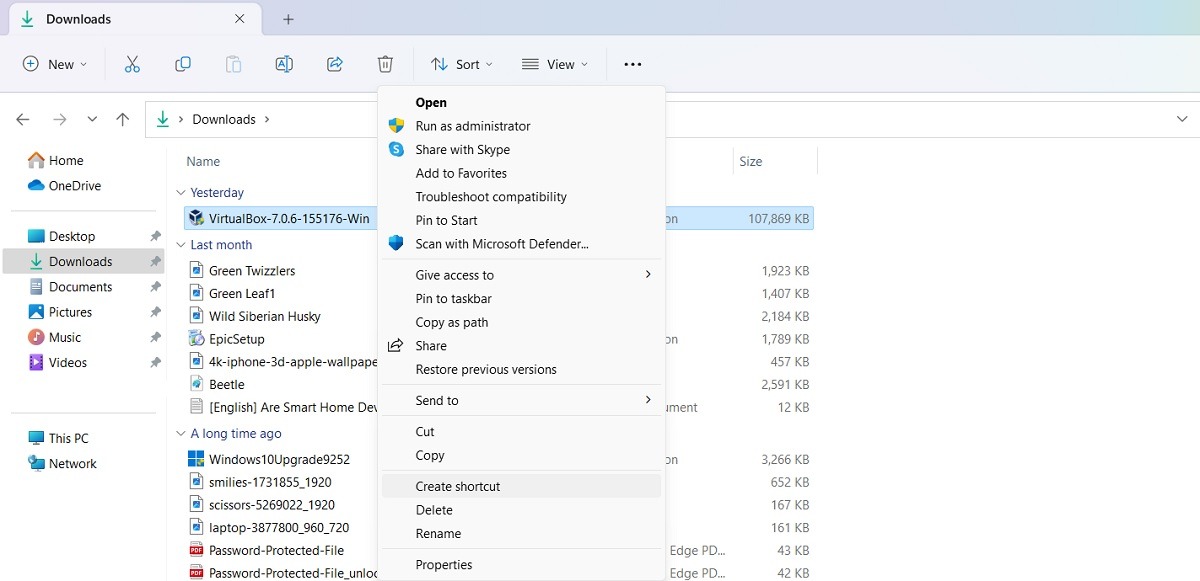 Create shortcuts for the file or folder in a new avatar. 