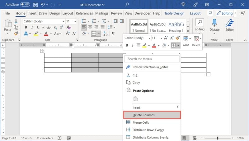 How to Create and Customize Tables in Microsoft Word - Make Tech Easier