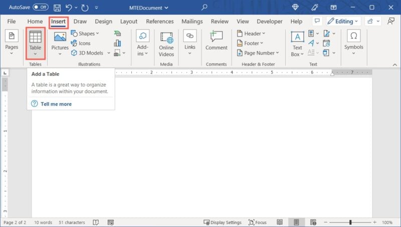 How to Create and Customize Tables in Microsoft Word - Make Tech Easier