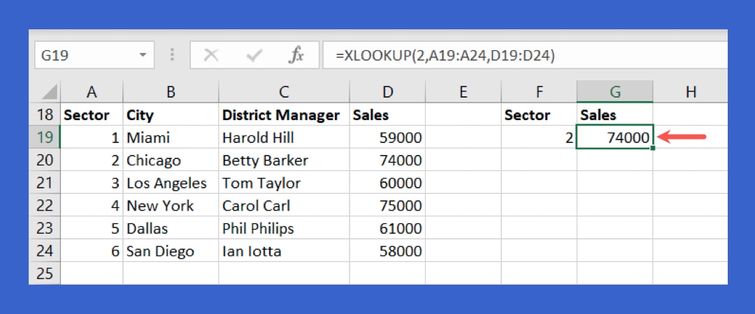 Xlookup formula with a constant value result