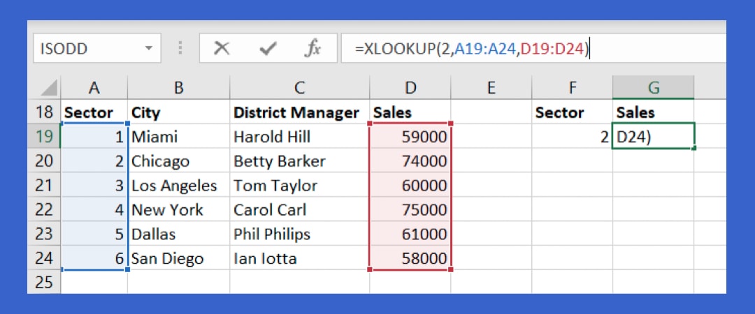 Xlookup formula with a constant value