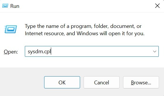 Typing "sydm.cpl" in Run window.