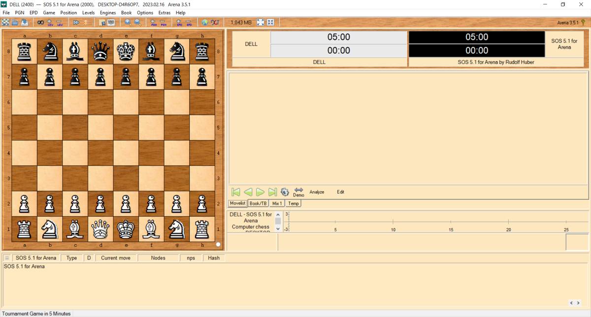 Arena Chess Gui Screenshot