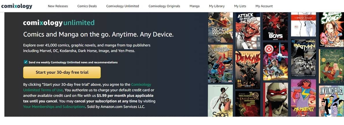 Best Kindle Unlimited Alternatives For Unlimited Reading Comixology2