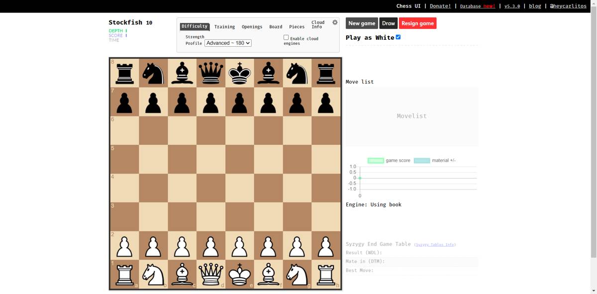 Chessui Com Online Chess Against Stockfish 10 Screenshot