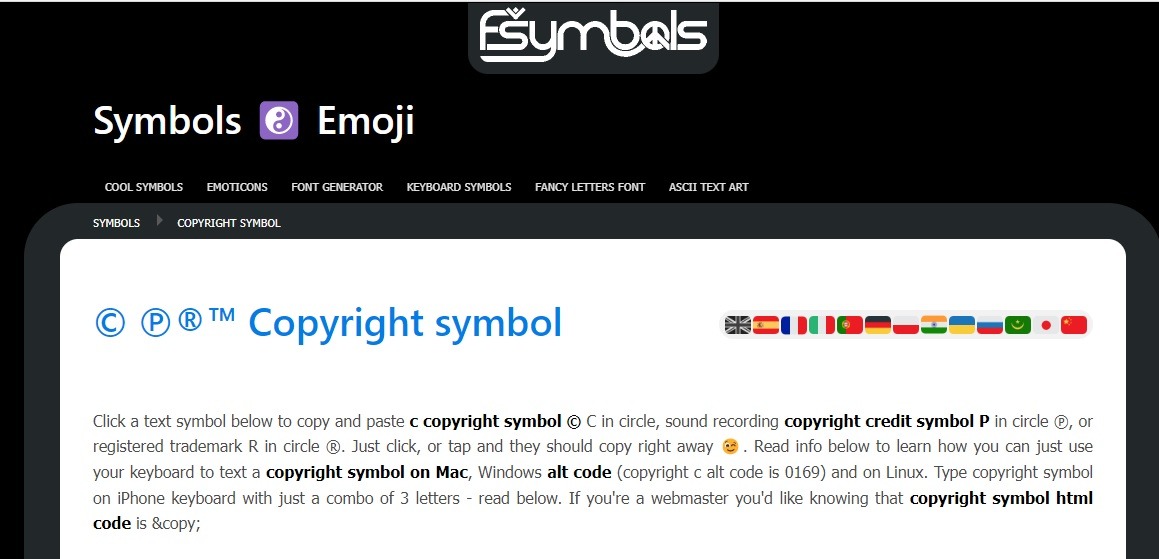 How To Insert The Copyright Symbol Copypaste