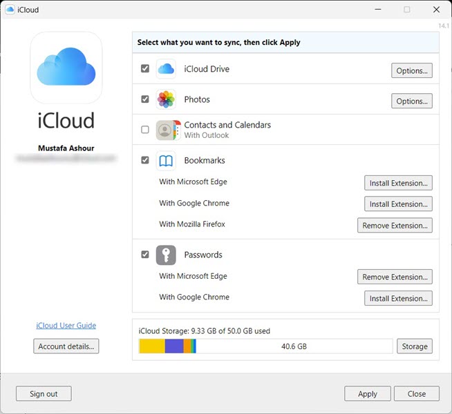 iCloud folders in File Explorer on Windows.