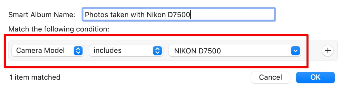 Photos App New Smart Album Taken With Specific Camera Model