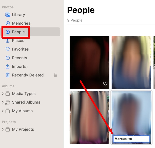 Photos App People Add Name