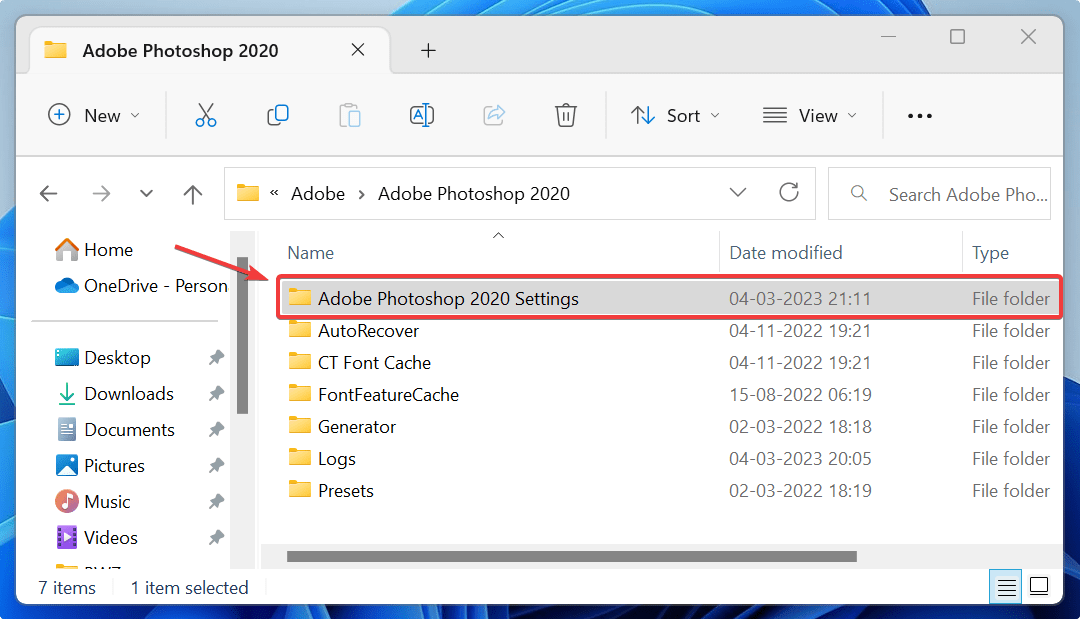 Photoshop Settings folder visible in Fire Explorer.
