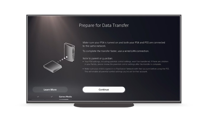 Ps4 Ps5 Data Transfer Prepare