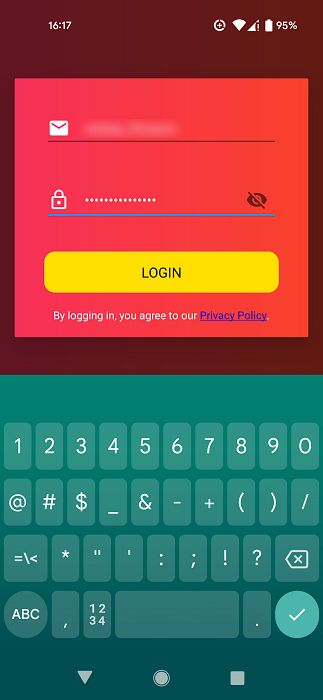 Log in with Instagram account with Follow Cop app for Android. 