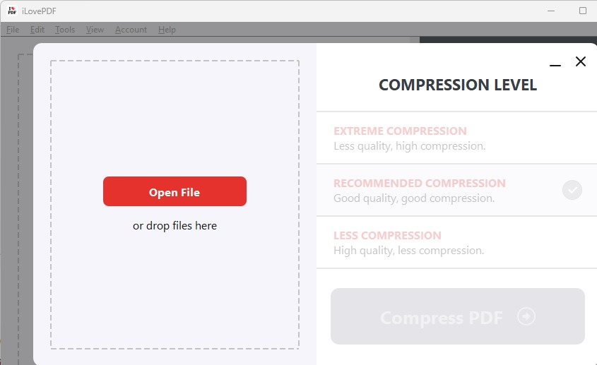 Ways To Compress Pdf Documents On Desktop And Mobile Ilovepdf Open