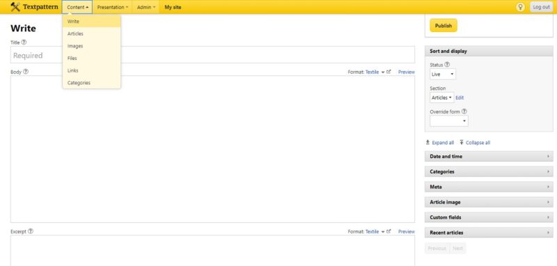 Wordpress Alternatives Blogging Software You Can Install Textpattern