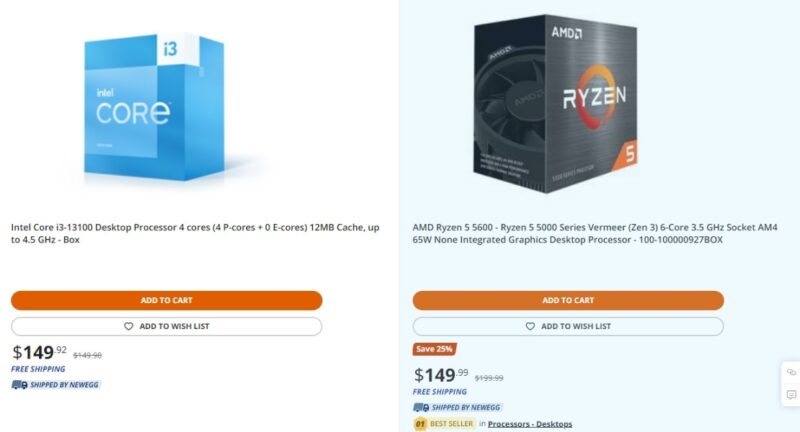 Amd Vs Intel Cpus 2023 Budget Cpus