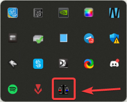 Double-clicking on the Process Tamer icon in the system tray. 