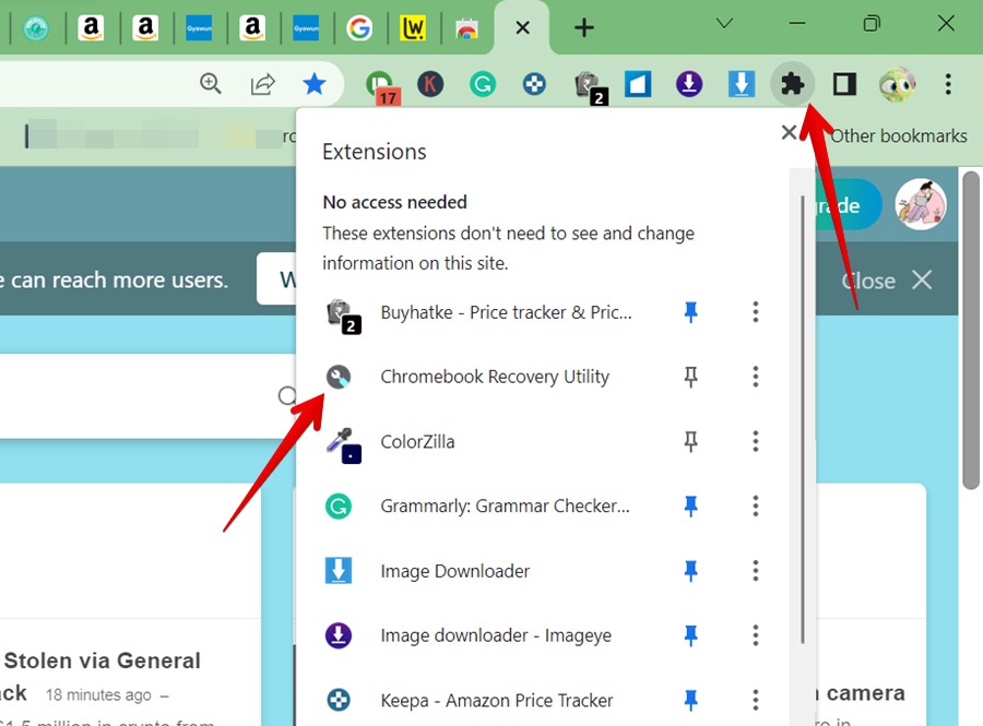 Chromebook Extension Recovery Tool