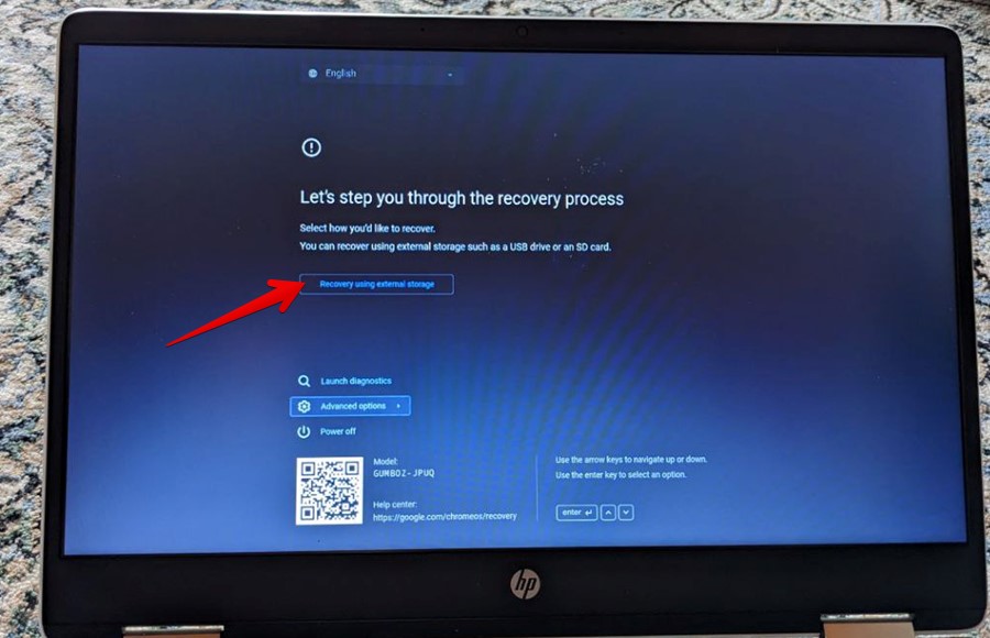 Chromebook Recover Using External Storage 1