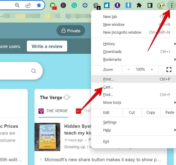 Chromecast Cast Computer
