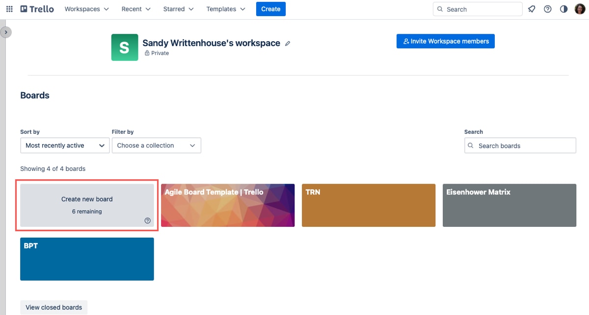 Create a New Board on Trello