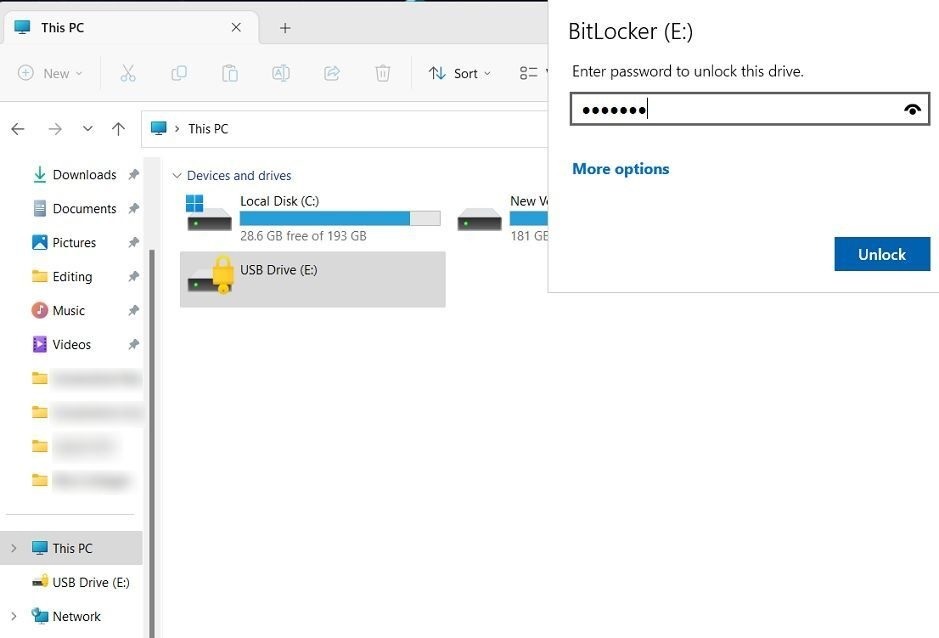 Encrypt Usb Drive Bitlocker Password Controls Usb In Windows11