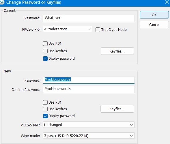 Encrypt Usb Drive Veracrypt Change Old New Password