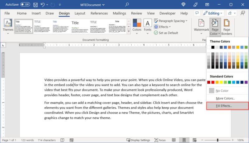 How to Add a Background in Microsoft Word - Make Tech Easier