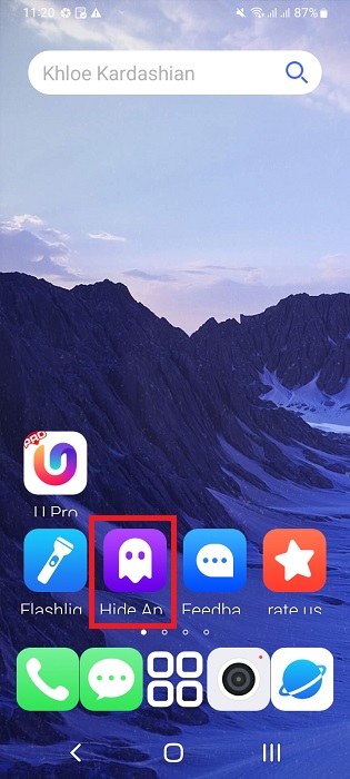 ULiteLauncher Hide app menu on the Android phone home screen